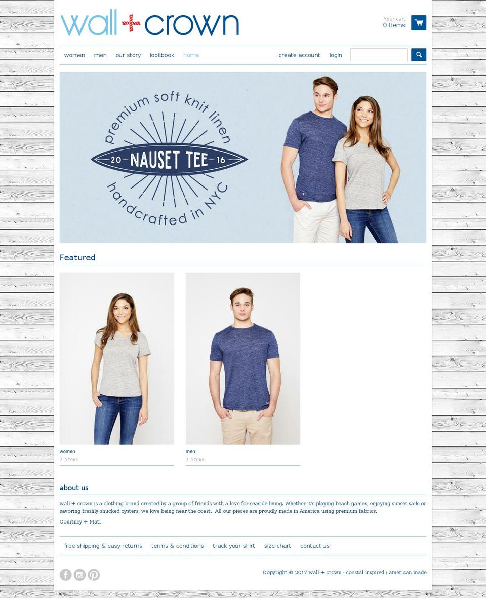 wallncrown.com shopify website screenshot