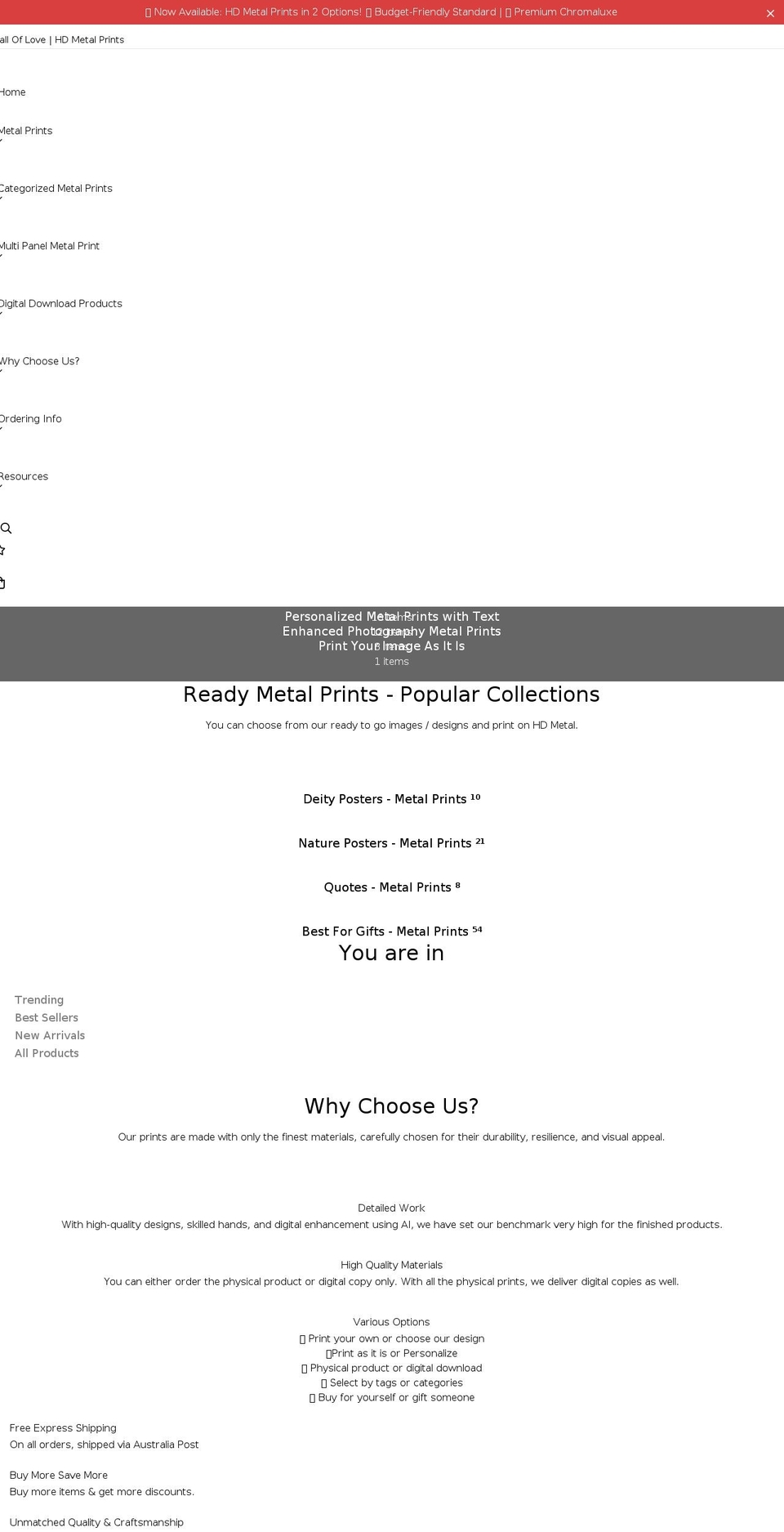 walloflove.com.au shopify website screenshot