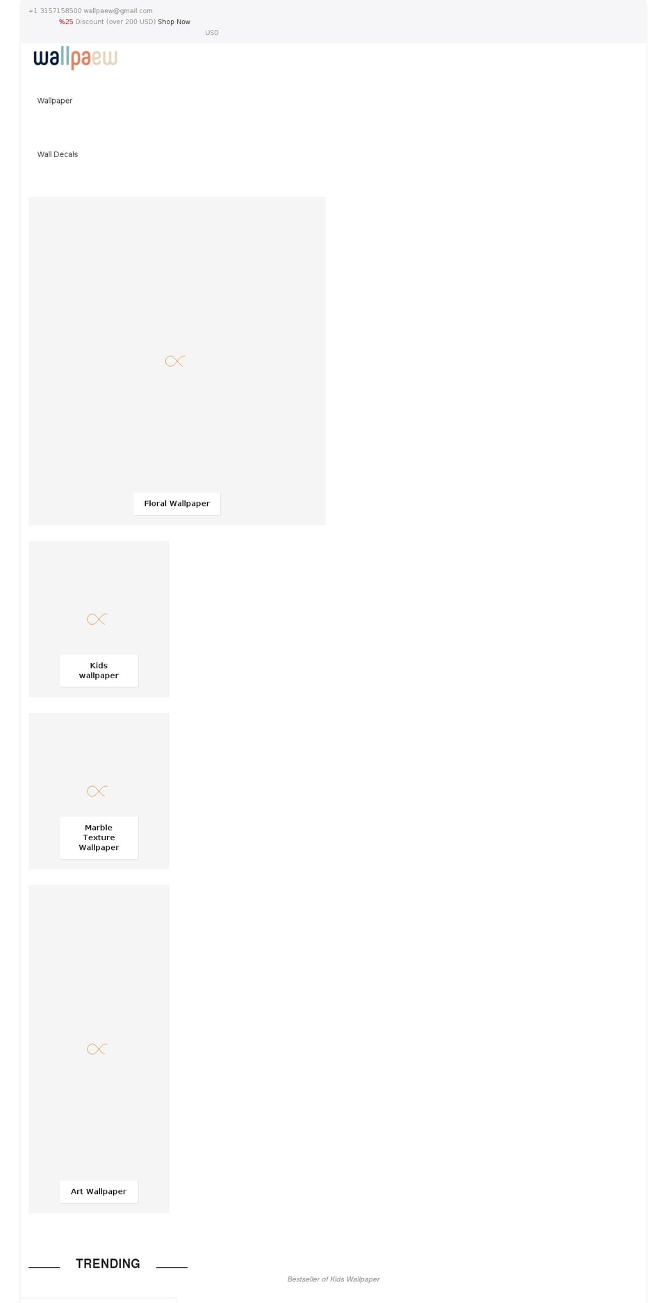 wallpaew.com shopify website screenshot