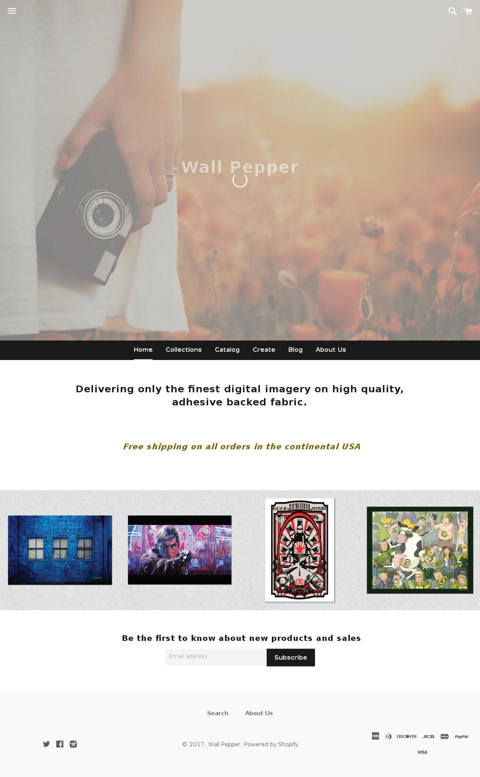wallpepperstore.com shopify website screenshot