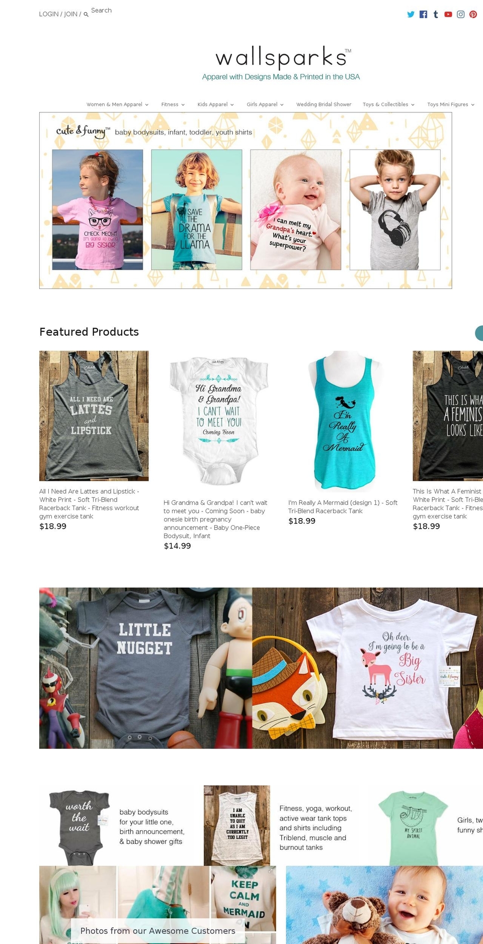 wallsparks.com shopify website screenshot