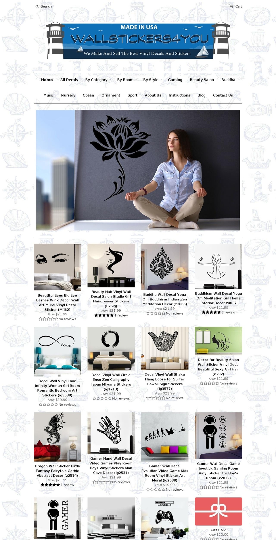 wallstickers4you.com shopify website screenshot