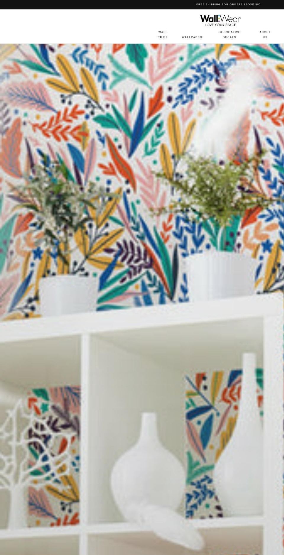 wallwear.com shopify website screenshot