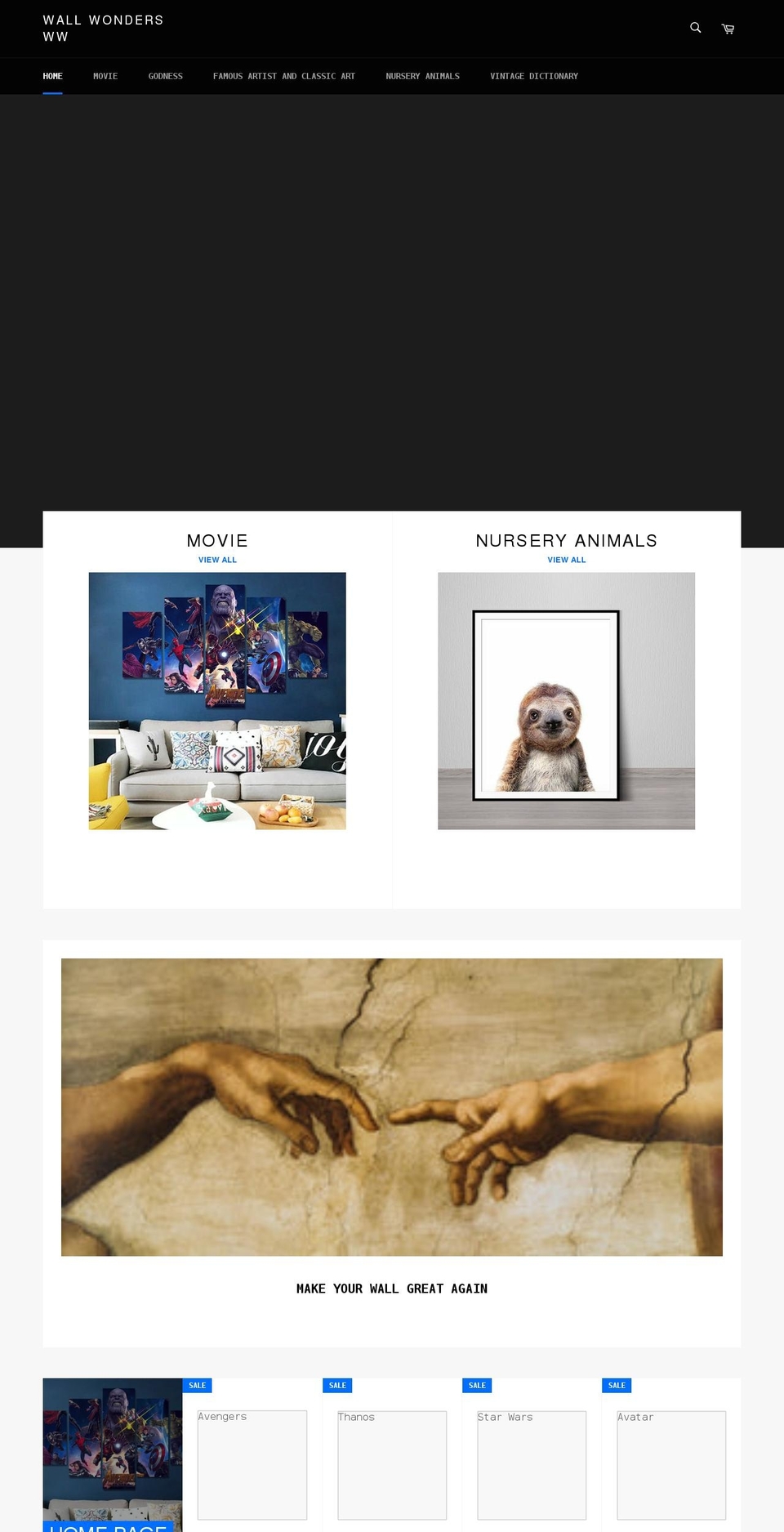 wallwonders-ww.com shopify website screenshot