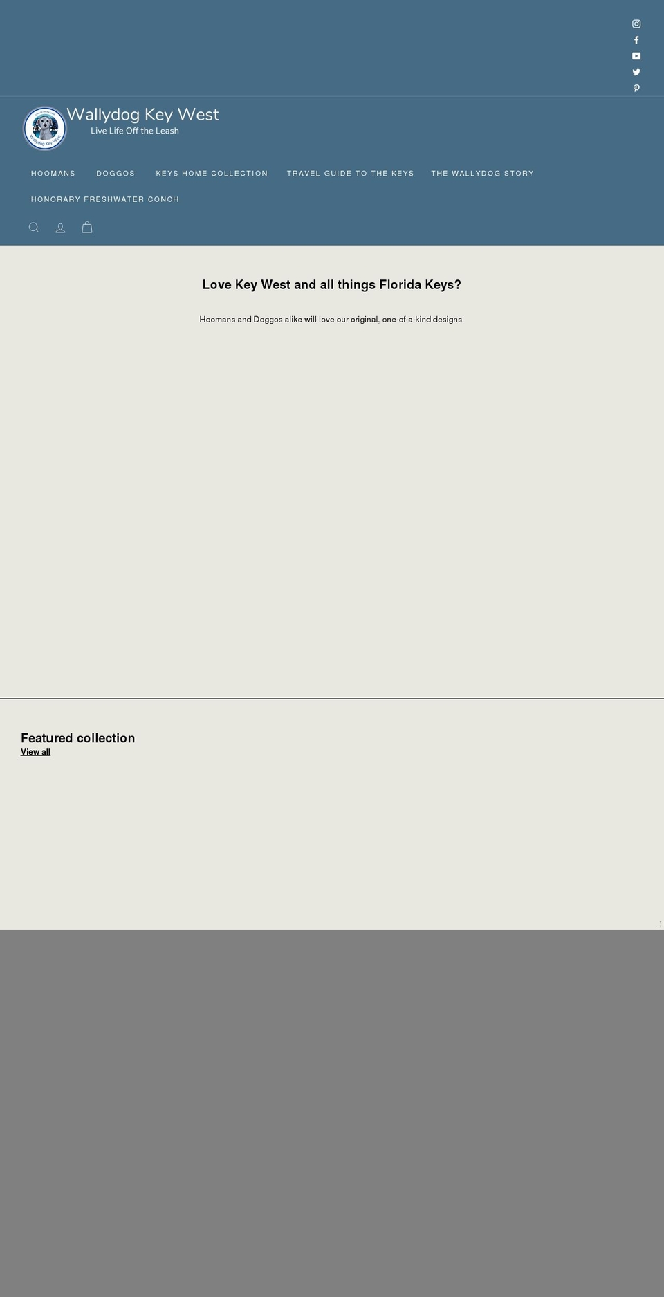 wallydogkeywest.com shopify website screenshot