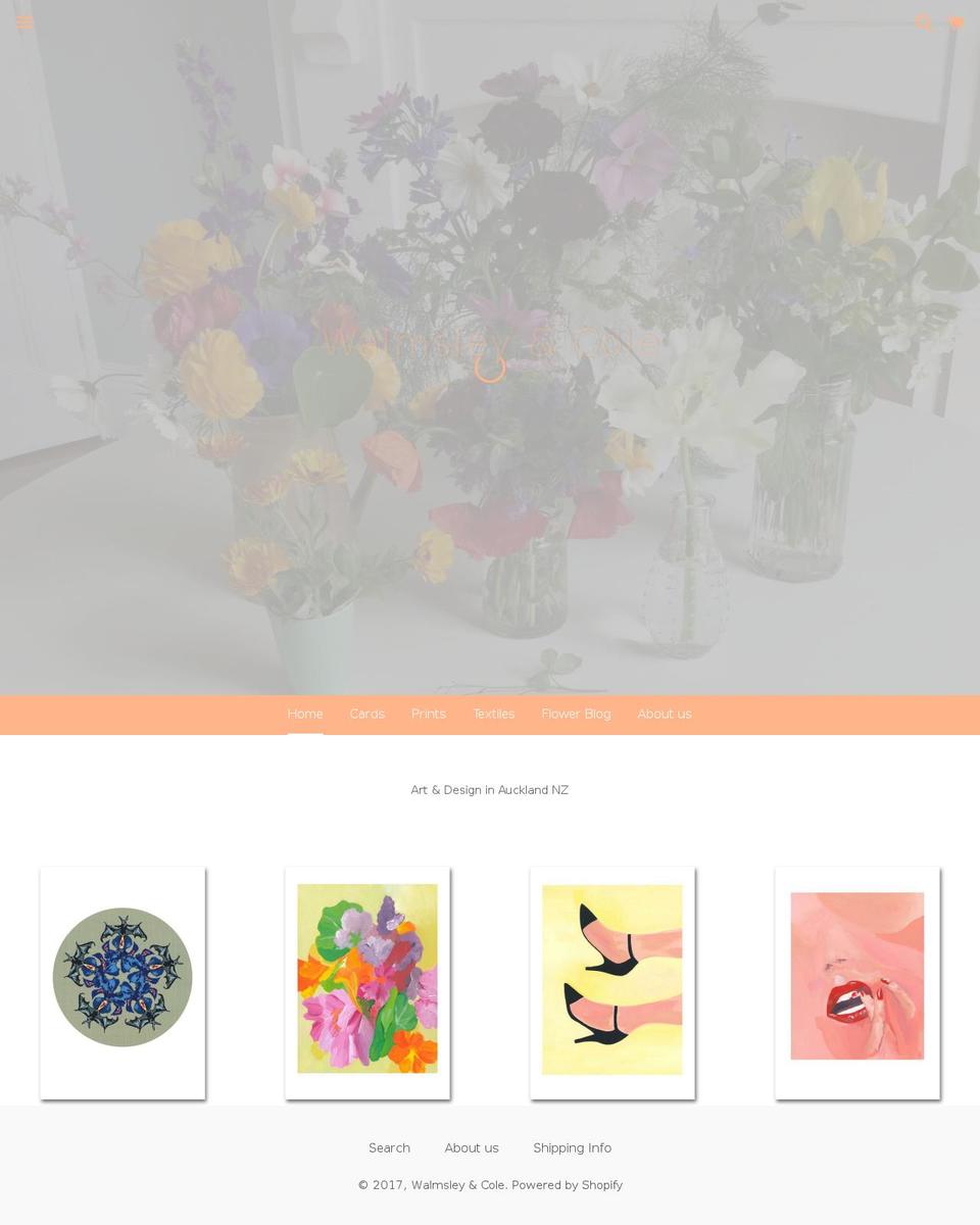 walmsleyandcole.com shopify website screenshot