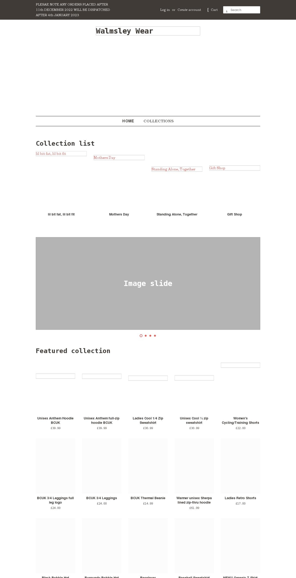 walmsleywear.com shopify website screenshot