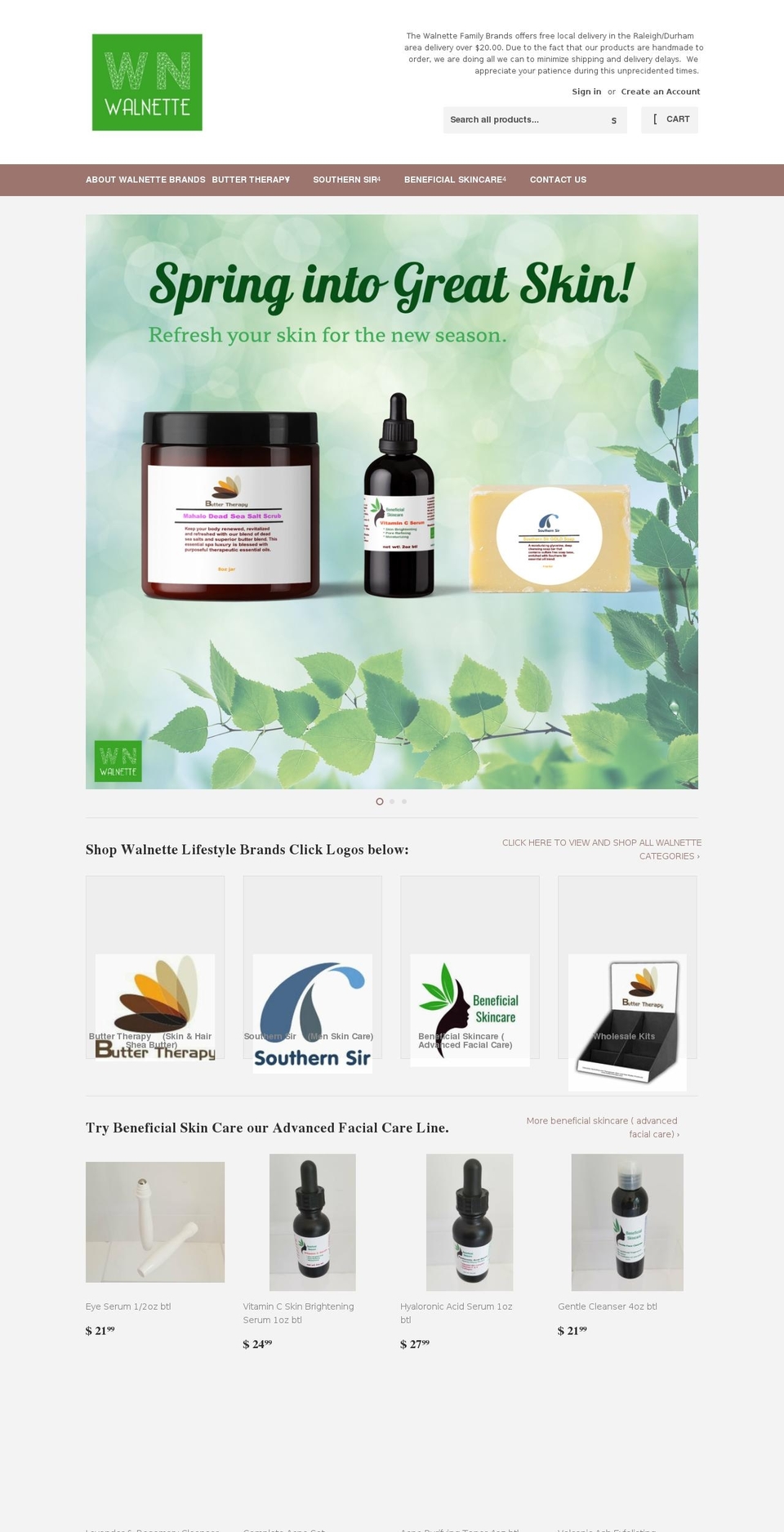 walnette.com shopify website screenshot