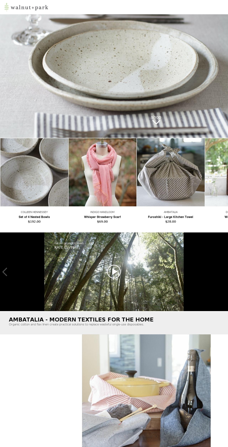 walnutandpark.com shopify website screenshot