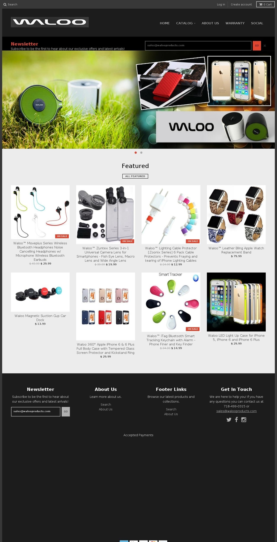 walooproducts.com shopify website screenshot