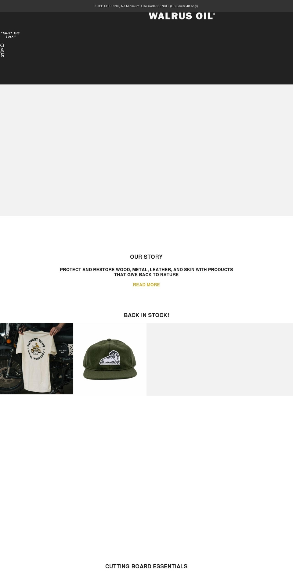 walrusoil.com shopify website screenshot
