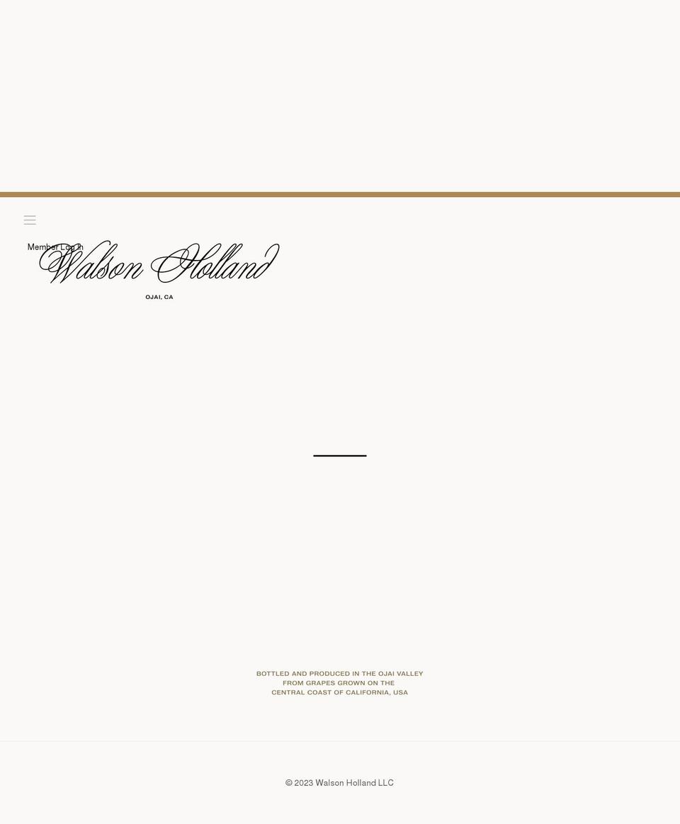 walsonholland.com shopify website screenshot