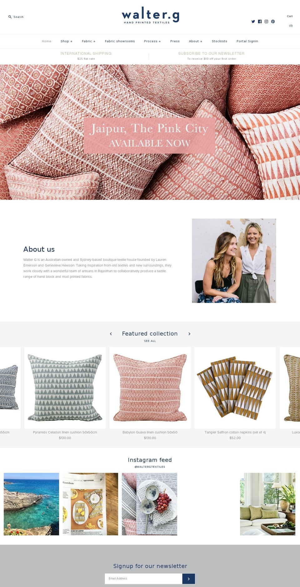 walter-g.com shopify website screenshot