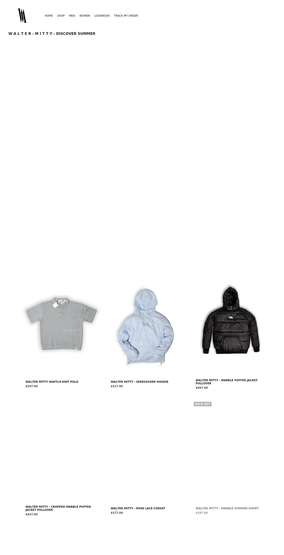 walter-mitty.com shopify website screenshot