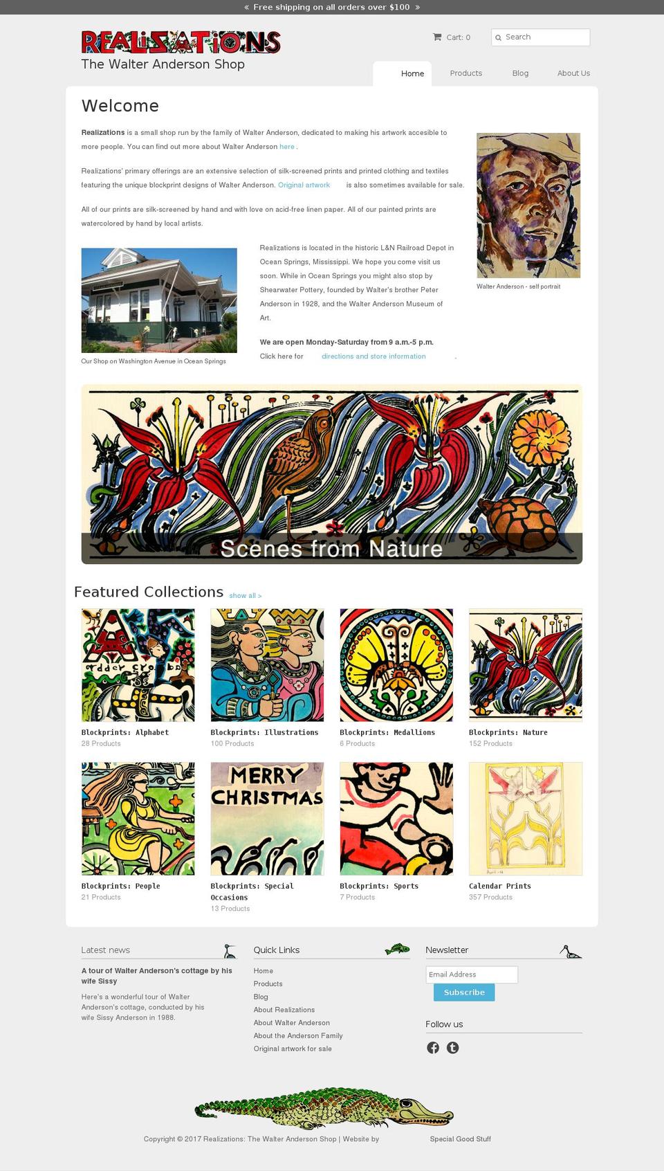 walterandersonart.com shopify website screenshot