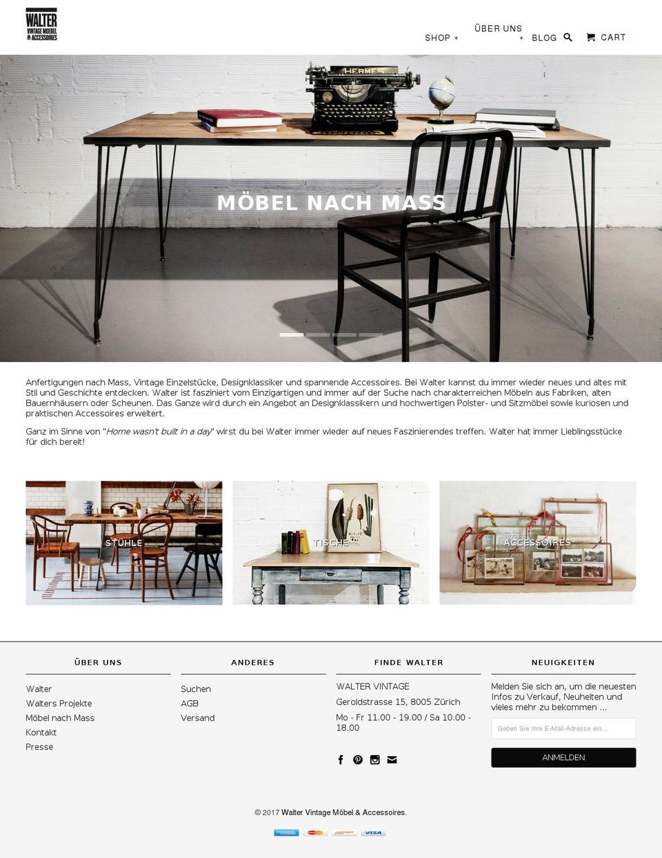 Impact Shopify theme site example walterwalter.ch