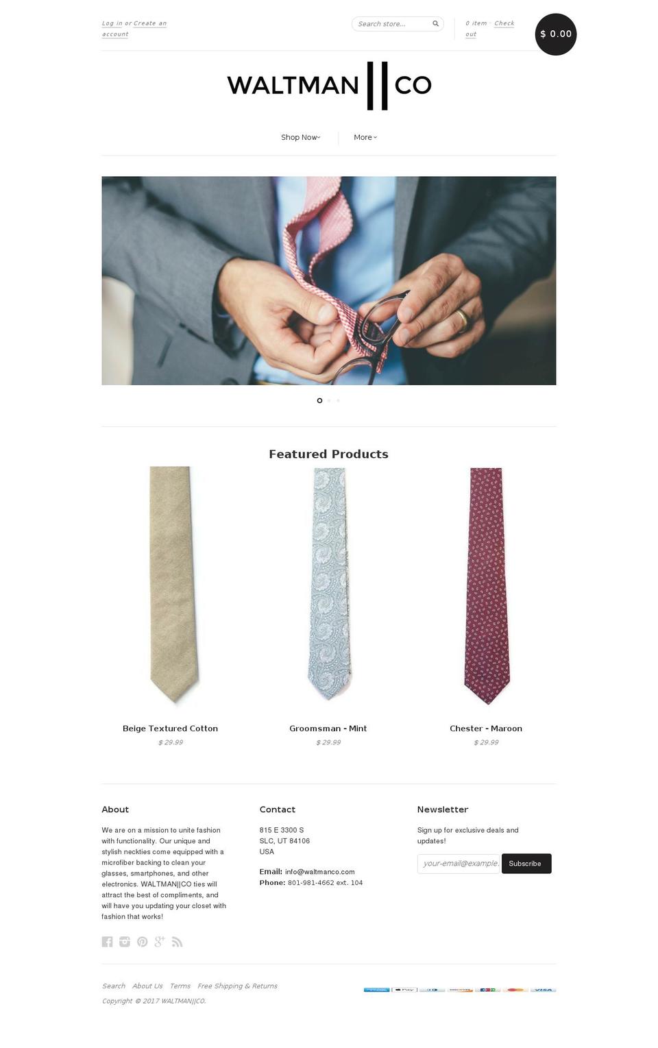 waltmanco.com shopify website screenshot