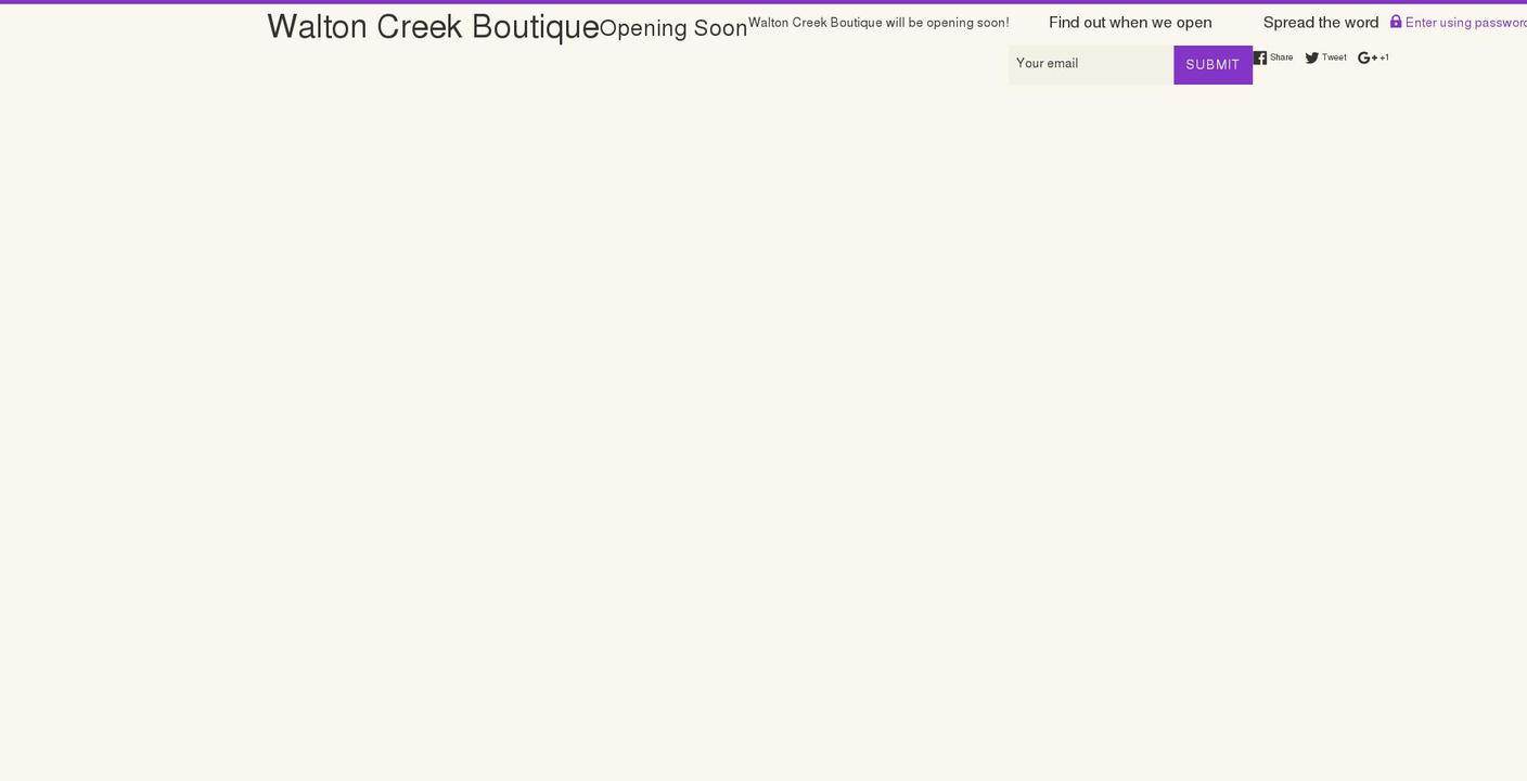 waltoncreekboutique.com shopify website screenshot