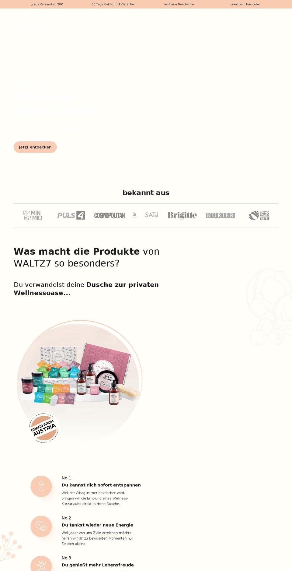 waltz7.com shopify website screenshot