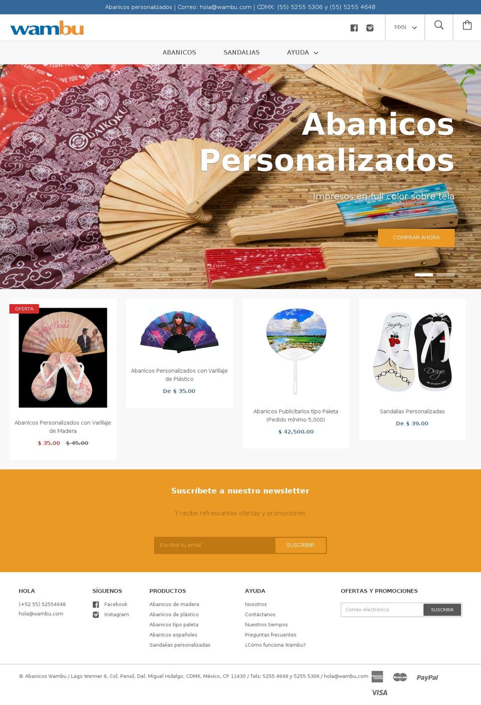 wambu.com shopify website screenshot