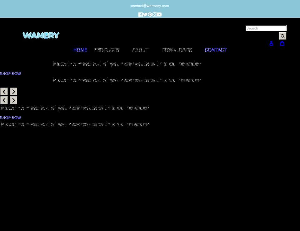 wamery.com shopify website screenshot