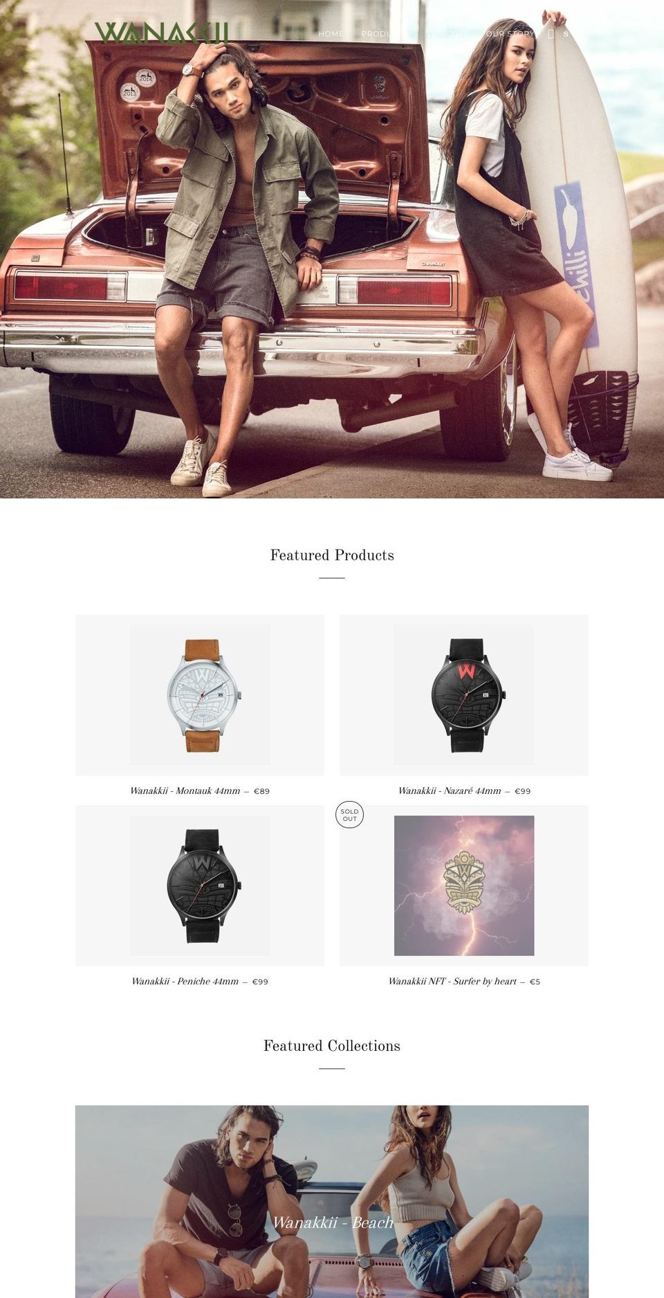 wanakkii.com shopify website screenshot