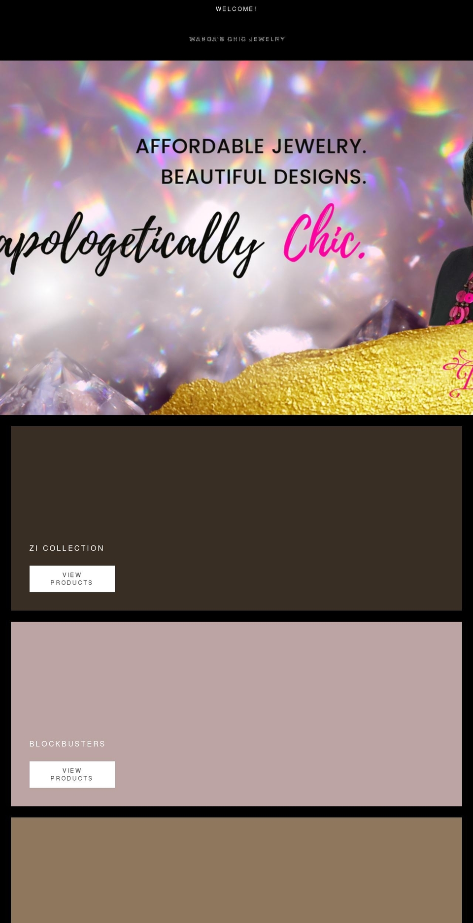 wandaschicjewelry.com shopify website screenshot