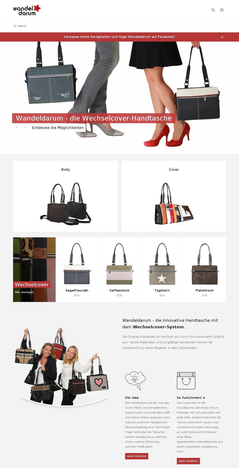 wandeldarum.com shopify website screenshot