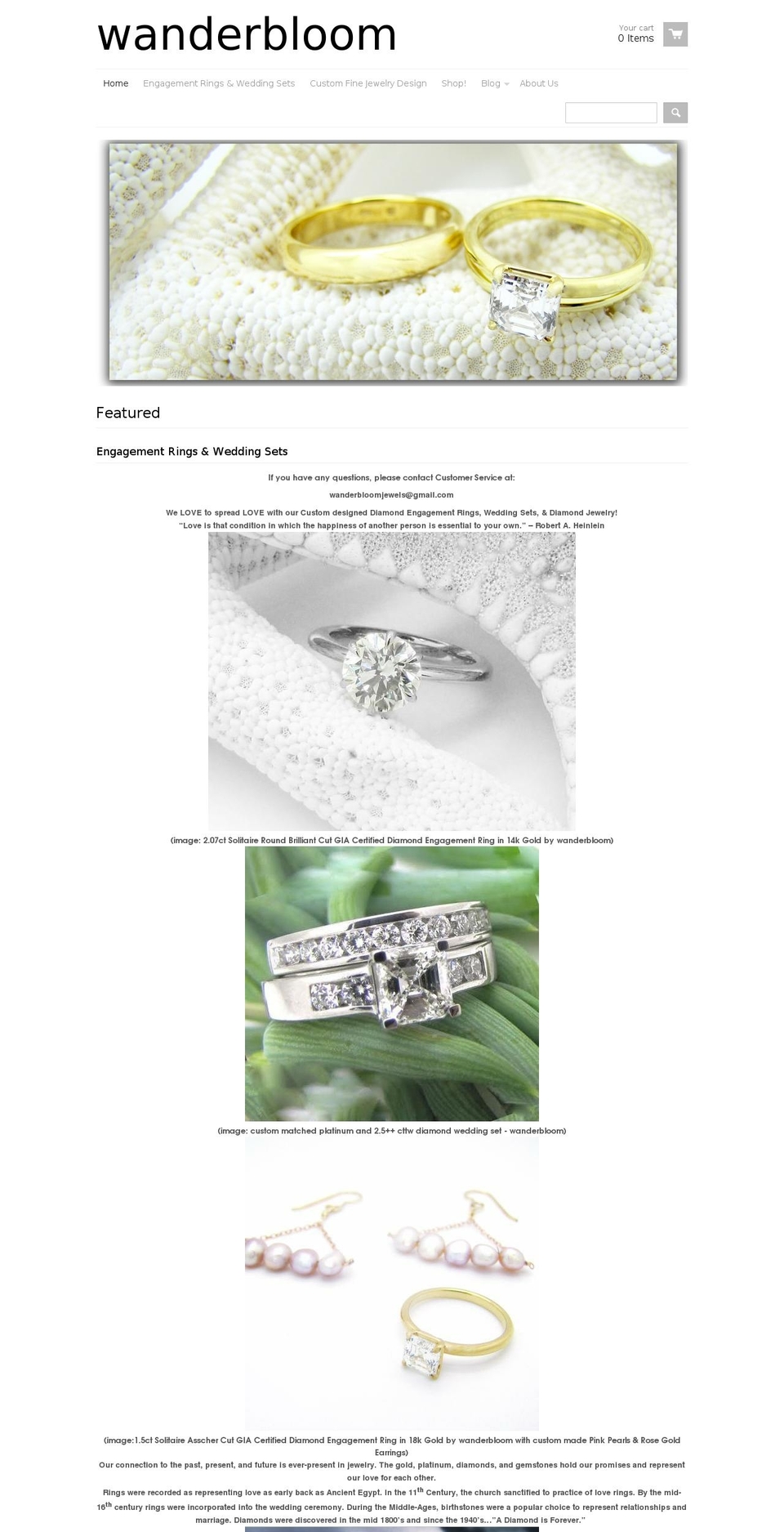 wanderbloom.com shopify website screenshot