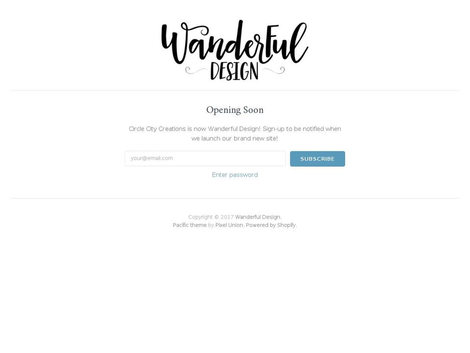 wanderfuldesign.com shopify website screenshot