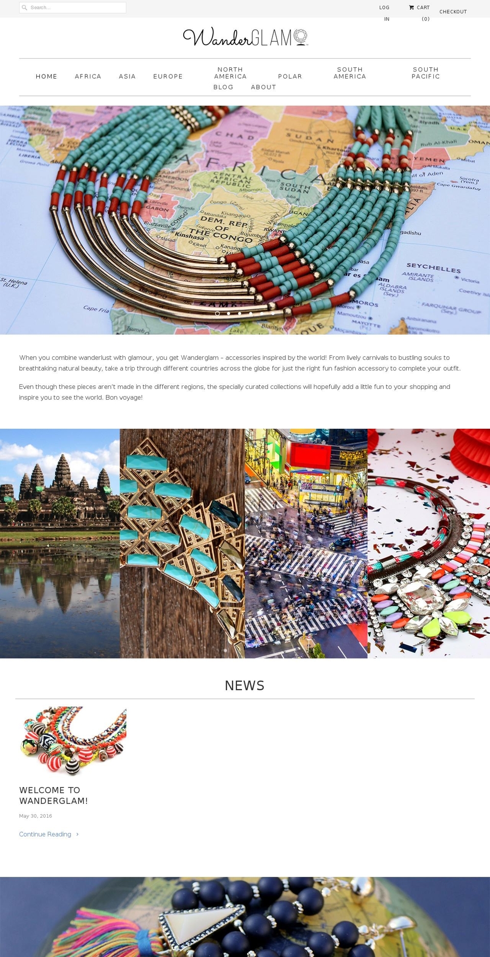 wanderglam.com shopify website screenshot