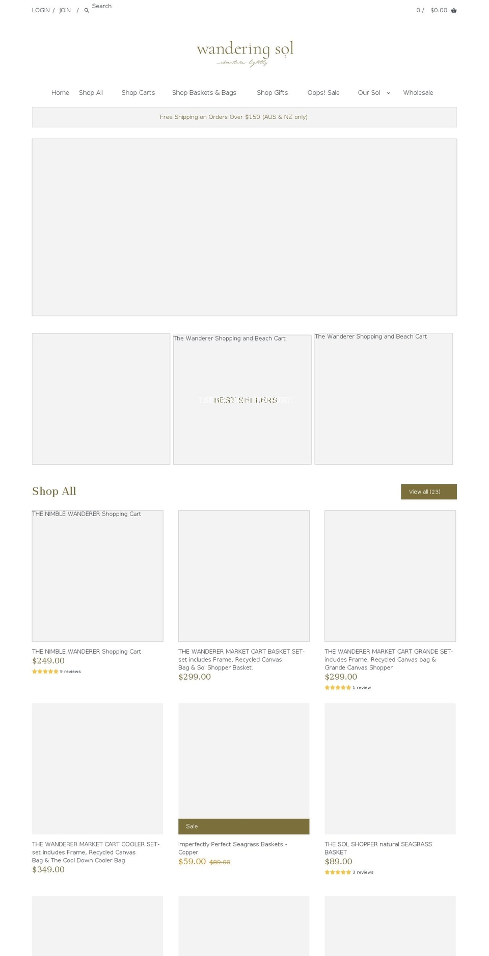 wanderingsolco.com shopify website screenshot
