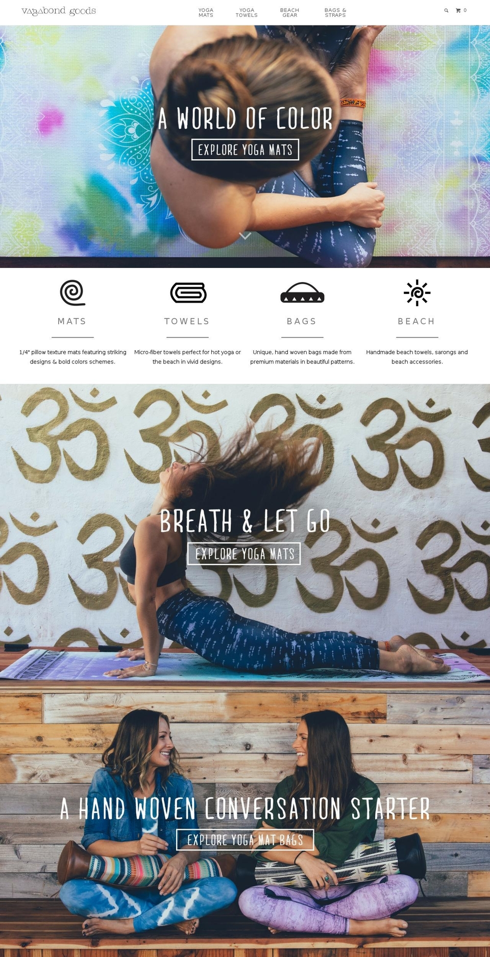 Copy of Parallax Shopify theme site example wanderlust-goods.com