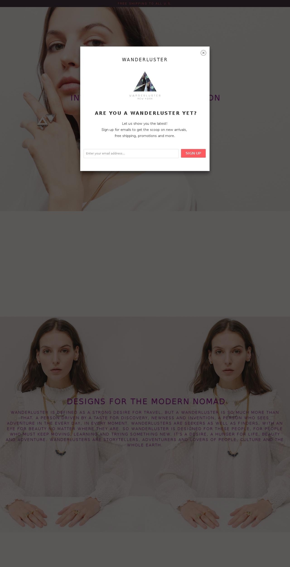 wanderlusternewyork.com shopify website screenshot