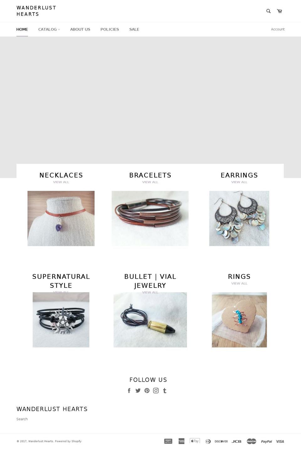 wanderlusthearts.com shopify website screenshot