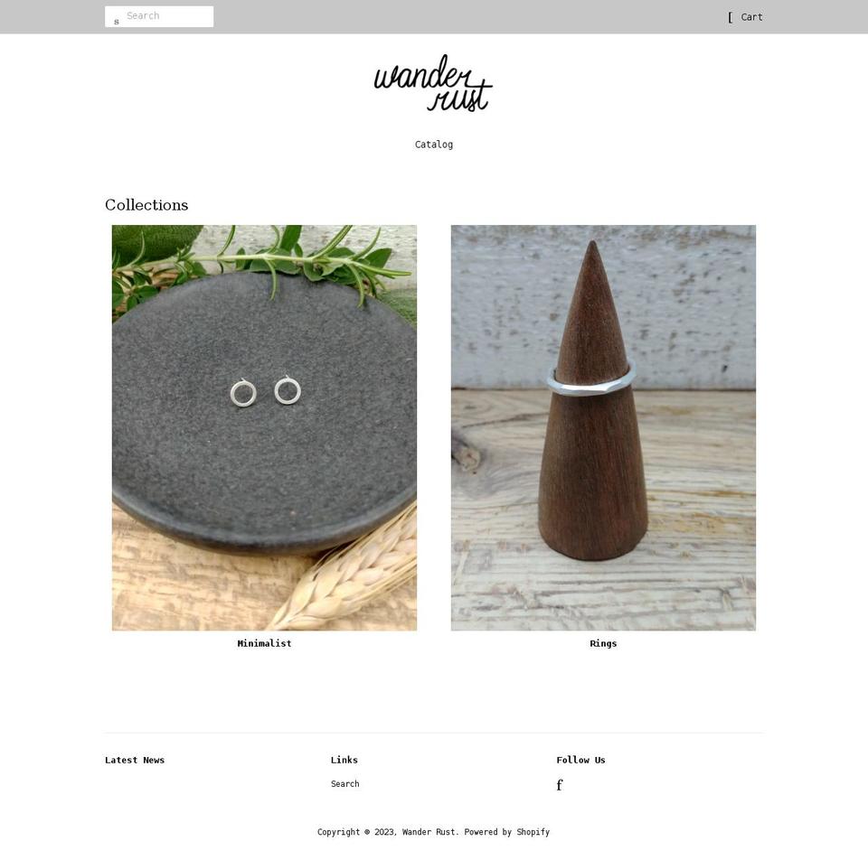 wanderrust.com shopify website screenshot