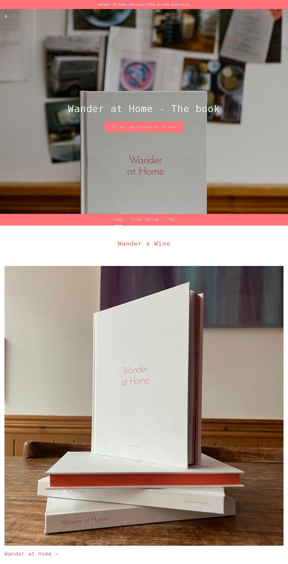 wanderxwine.com shopify website screenshot