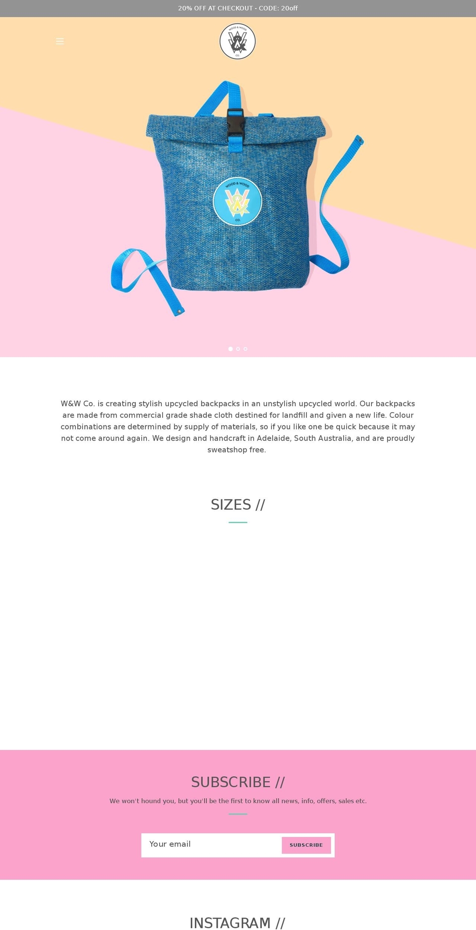 wandwco.com.au shopify website screenshot