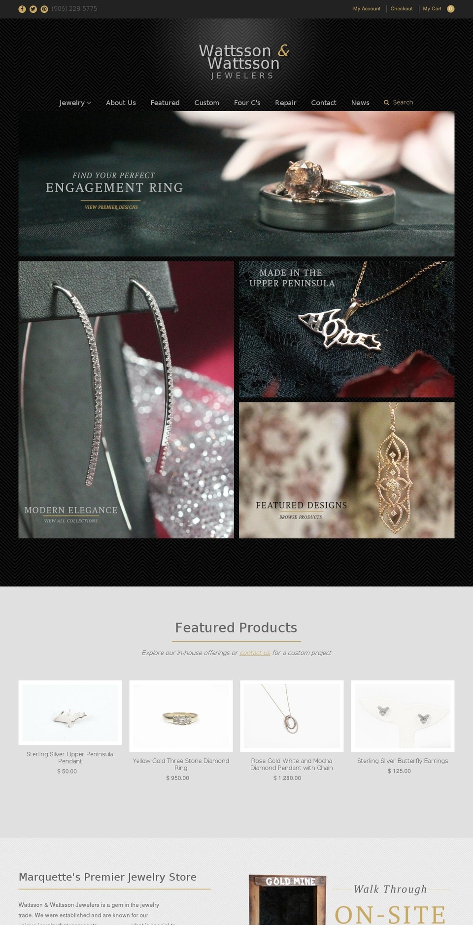 wandwjewelers.com shopify website screenshot