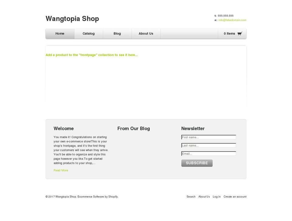 wangtopia.com shopify website screenshot