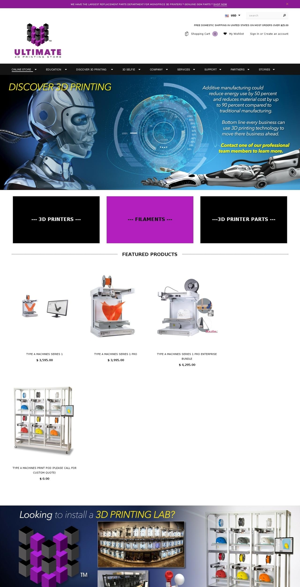 wanhaoduplicatori3.com shopify website screenshot