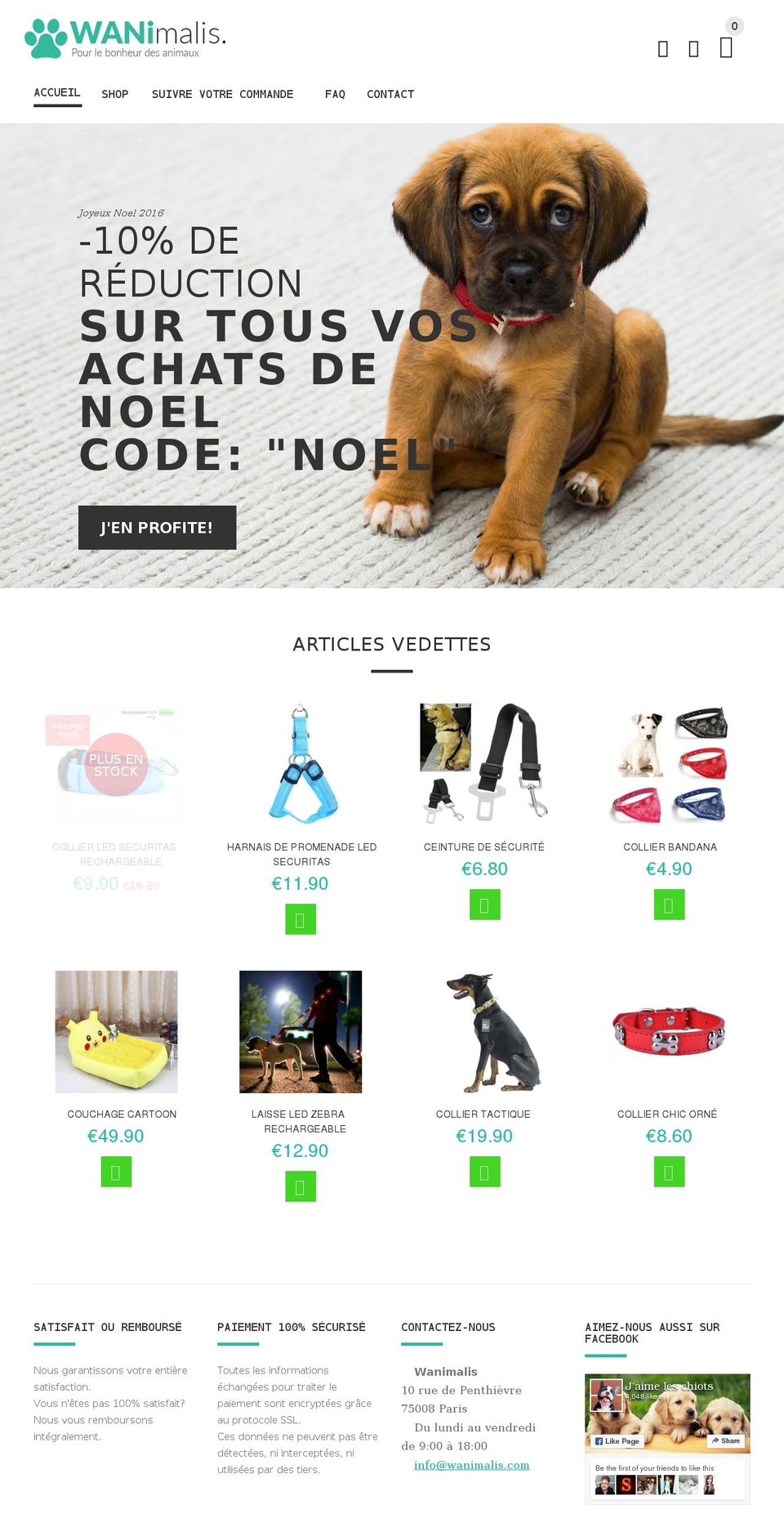 yourstore-v1-4-5 Shopify theme site example wanimalis.com