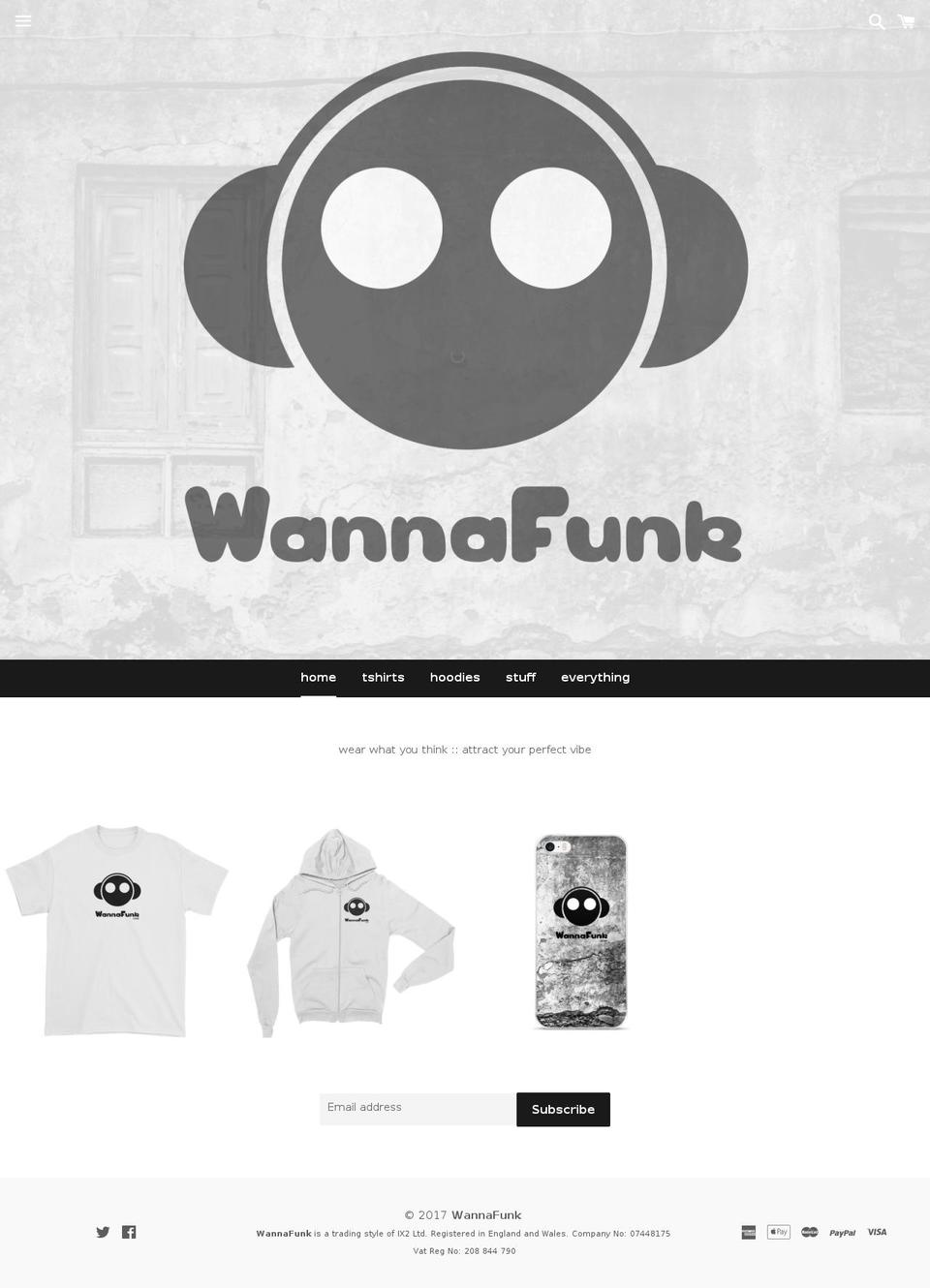 wannafunk.com shopify website screenshot