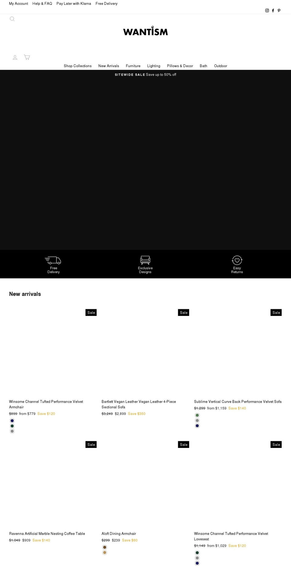 wantism.com shopify website screenshot