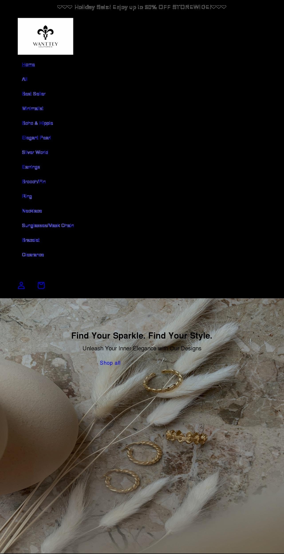 wanttey.com shopify website screenshot