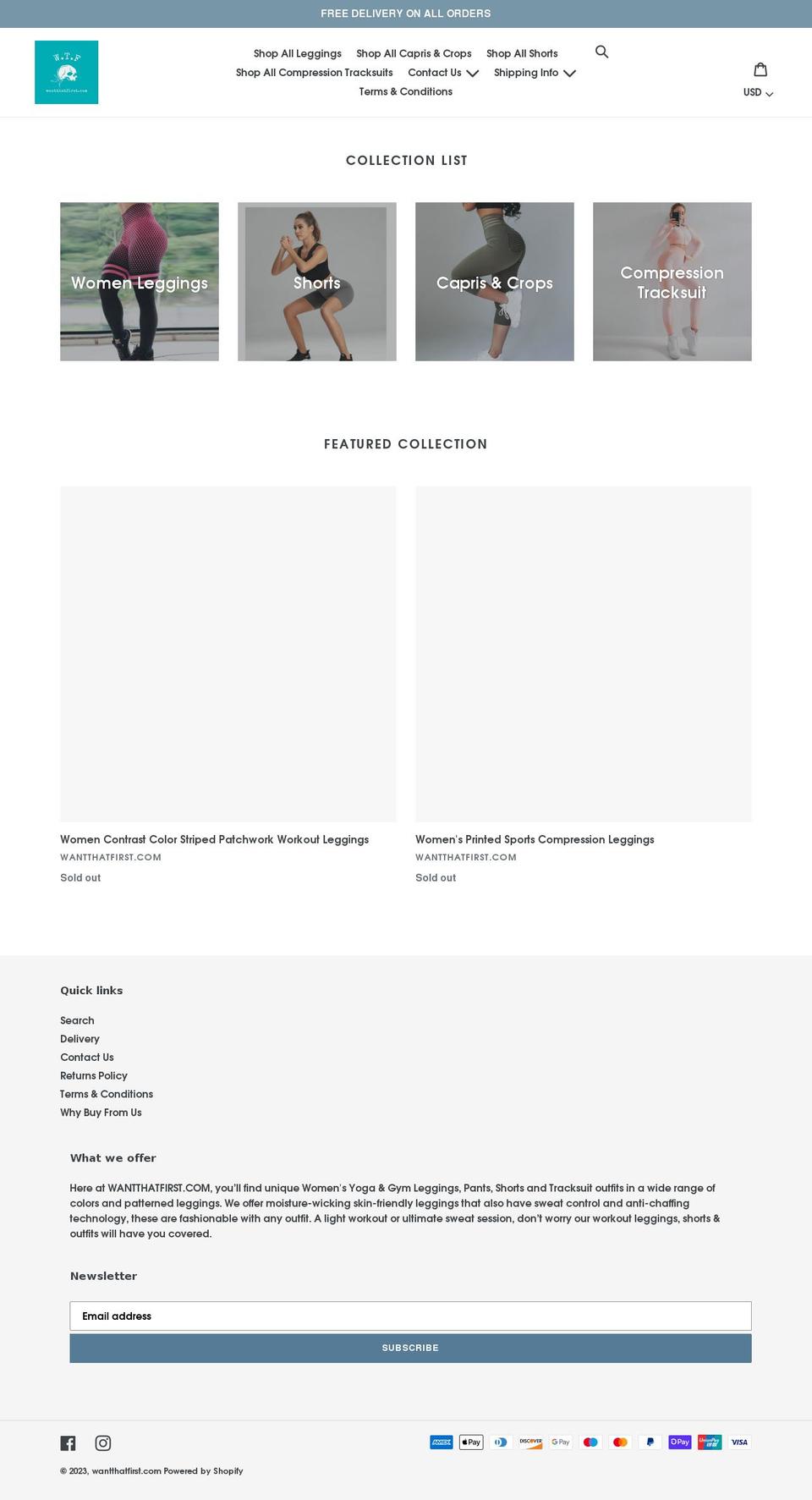wantthatfirst.com shopify website screenshot