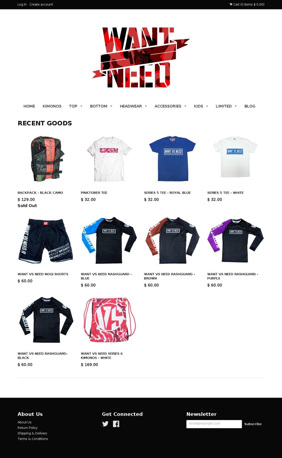 wantvsneed.com shopify website screenshot