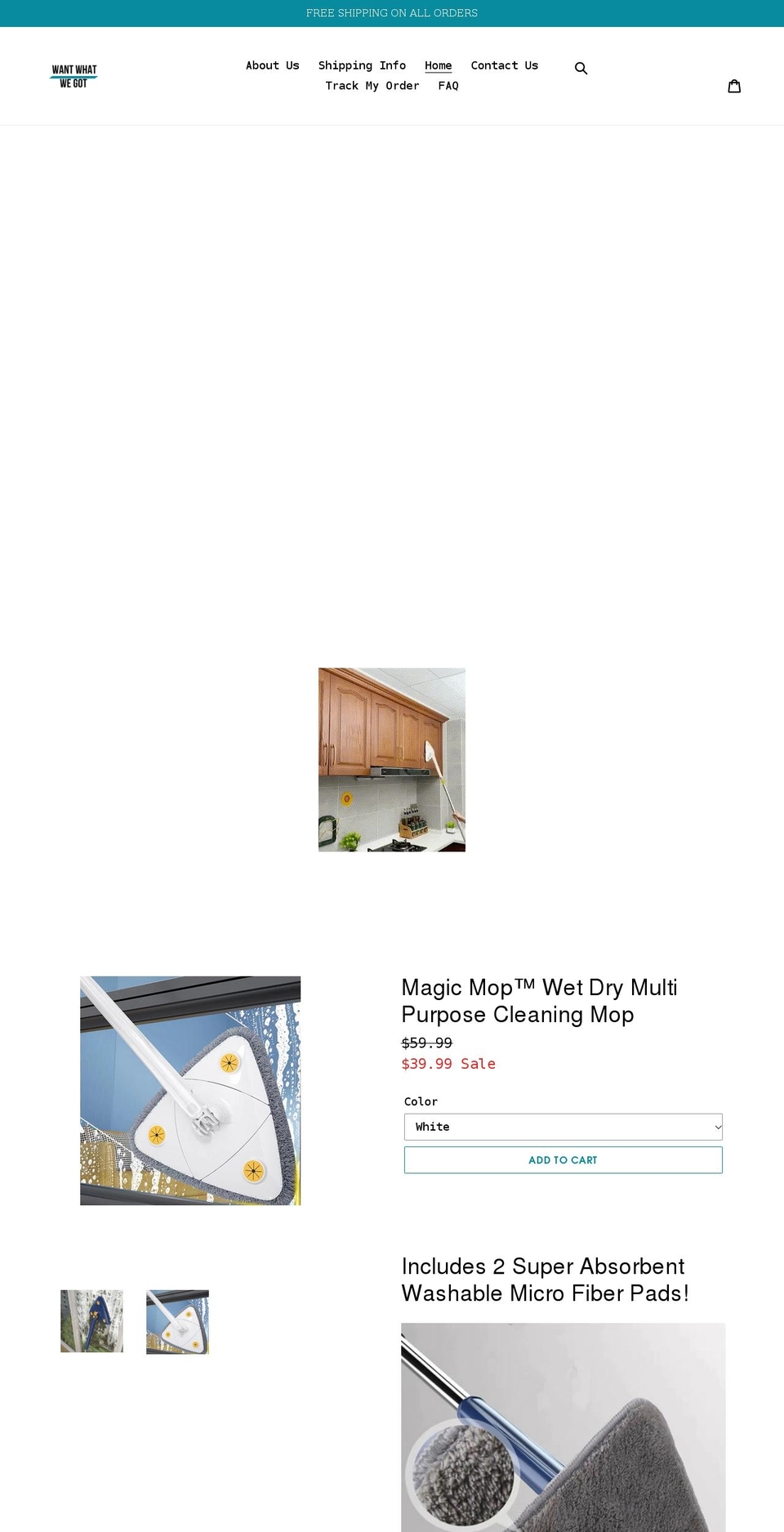 wantwhatwegot.com shopify website screenshot