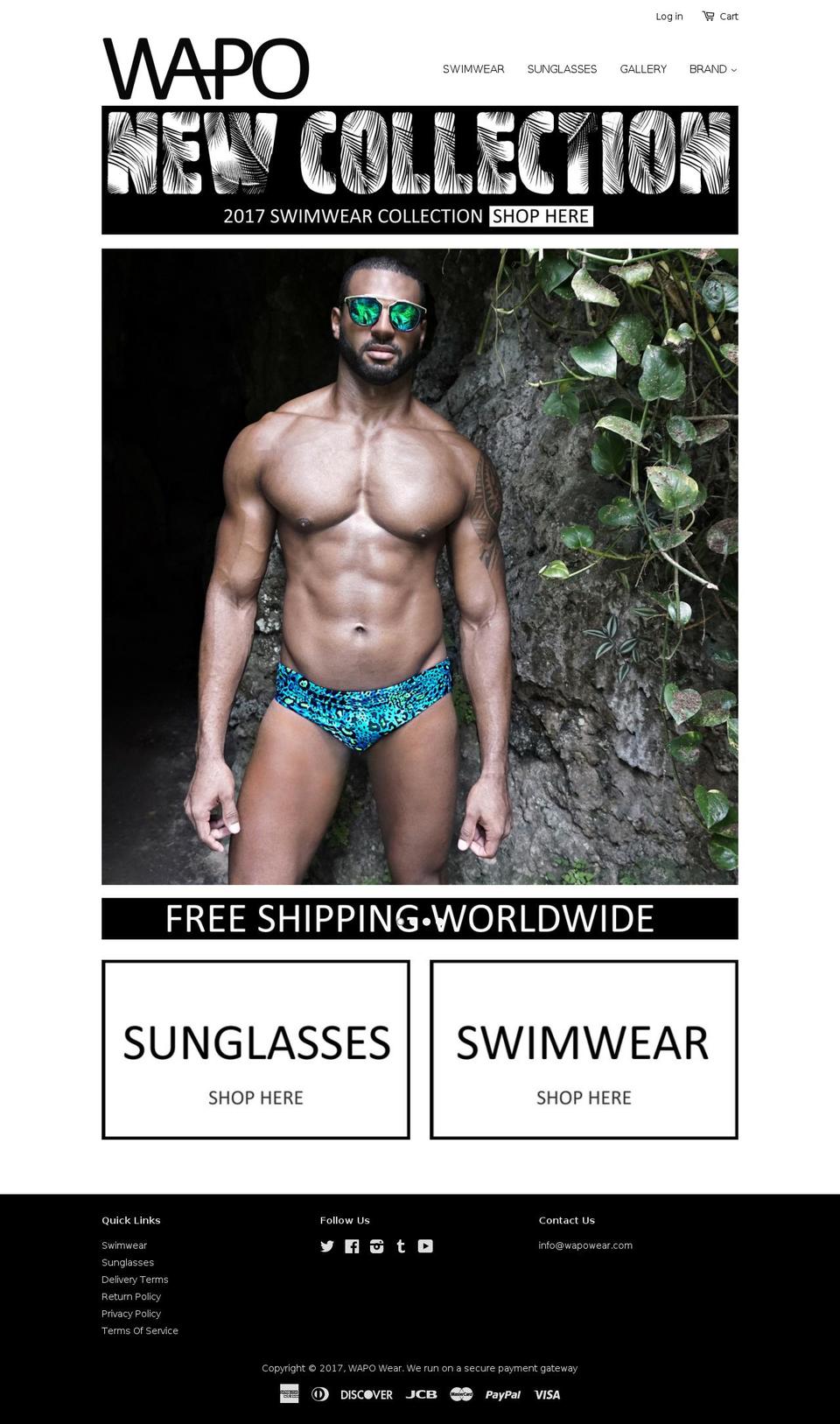 wapowear.com shopify website screenshot