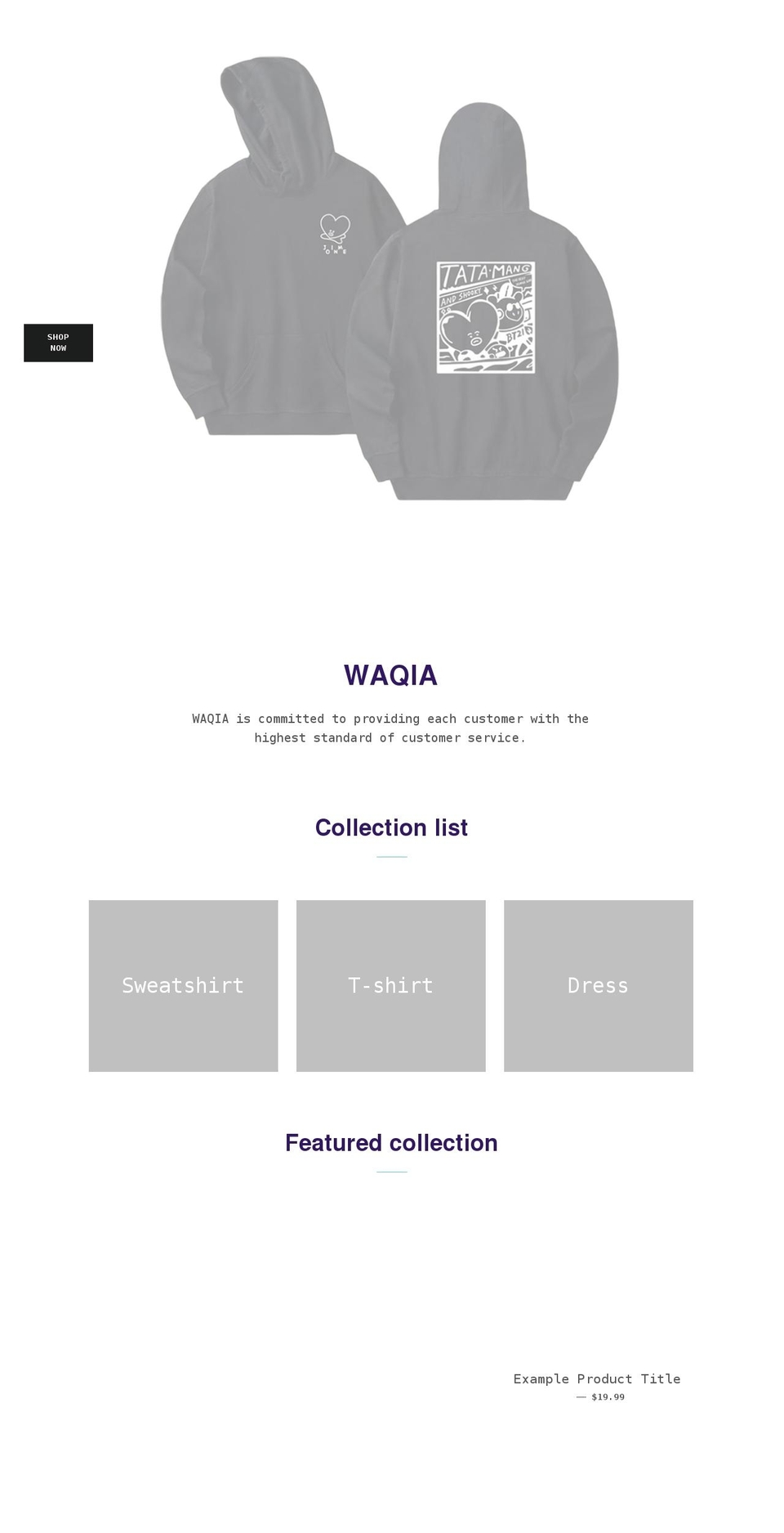waqia.shop shopify website screenshot